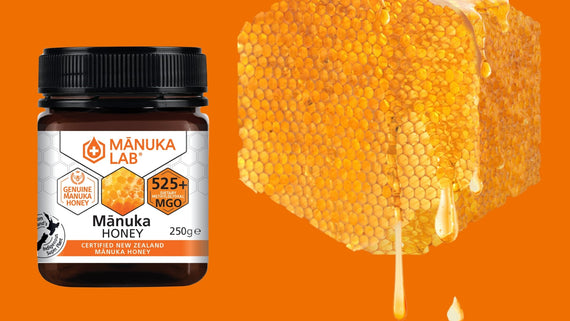 Manuka Lab 525+ MGO honey jar graphic